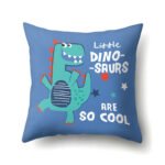 Dinosaur Icon Single-sided Pillow Cover Polyester Throw Pillowcase - Image 8