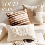 Linen Nordic Style Throw Pillow Covers With Tassel Cushion Cases Caramel Color Pillows Retro Texture Cushion Case Geometric Decorative Pillow Cover  For Couch Sofa Bedroom Living Room - Image 2