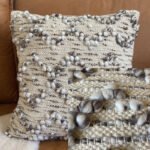Handwoven Throw Pillow Cover With Tassel Beige Retro - Image 7