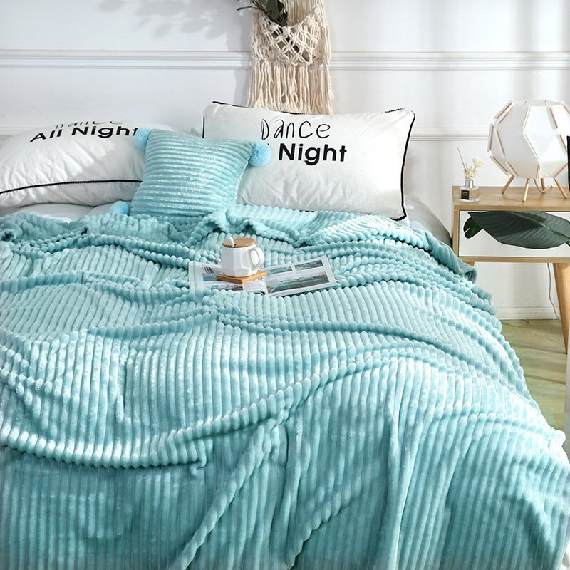 0ede496d-0b5c-400d-8eb2-e090b9209424.jpg Fleece Blanket Pure Color Coral Fleece Blanket Single Layer Lazy Blanket - Image 1