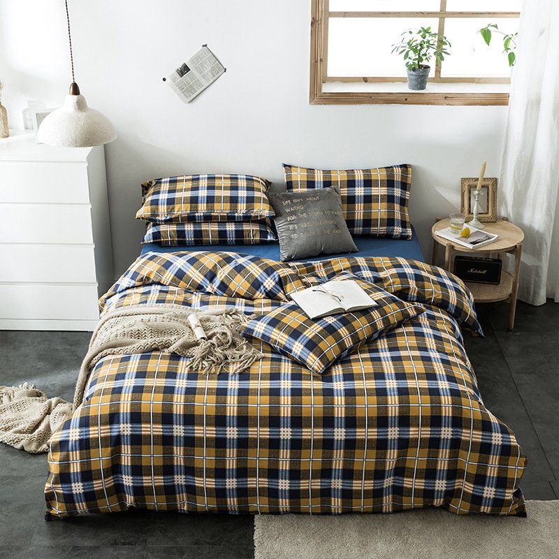 1131295308720.jpg Check cotton bedding - Image 1