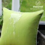 Outdoor Waterproof Solid Throw Decorative Pillow Cover Decorative Square Outdoor Pillows Cushion Case Patio Pillows For Couch Tent - Image 2