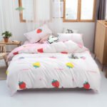 Washed Cotton Four-piece Bedding Set Autumn Single - Image 4