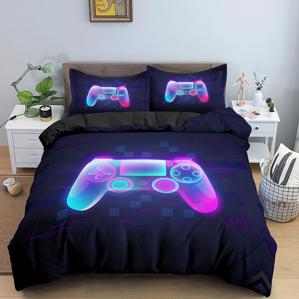 1616744620603.jpg New Gamepad Bedding Set Queen Size Duvet Cover Creative - Image 1
