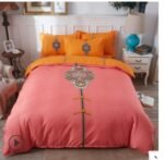 Cotton cartoon active thickening sanding four-piece cotton wedding gift linen quilt cover bedding - Image 6