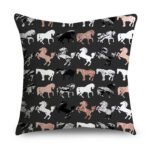 Rose Gold Polyester Pillow Cover Black Gold Element Cushion Throw Pillowcase - Image 5