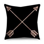 Rose Gold Polyester Pillow Cover Black Gold Element Cushion Throw Pillowcase - Image 7