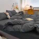 Modern Minimalist Washed Cotton Four-piece Bedding Set - Image 7