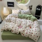 Washed Cotton Printed Four-piece Bedding Set - Image 6