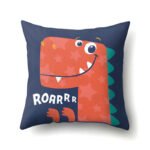 Dinosaur Icon Single-sided Pillow Cover Polyester Throw Pillowcase - Image 10