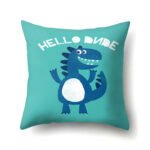 Dinosaur Icon Single-sided Pillow Cover Polyester Throw Pillowcase - Image 5