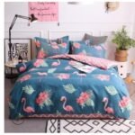Cotton cartoon active thickening sanding four-piece cotton wedding gift linen quilt cover bedding - Image 3