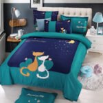 Cotton cartoon active thickening sanding four-piece cotton wedding gift linen quilt cover bedding - Image 4