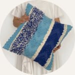 Handwoven Throw Pillow Cover With Tassel Beige Retro - Image 8