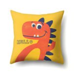 Dinosaur Icon Single-sided Pillow Cover Polyester Throw Pillowcase - Image 4