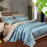 Ice Silk Jacquard European Luxury High-end Linen And Cotton Bedding Set - Image 4