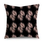 Rose Gold Polyester Pillow Cover Black Gold Element Cushion Throw Pillowcase - Image 3