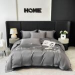 Pure Cotton Long-staple Cotton Solid Color Embroidered Bedding Set - Image 9