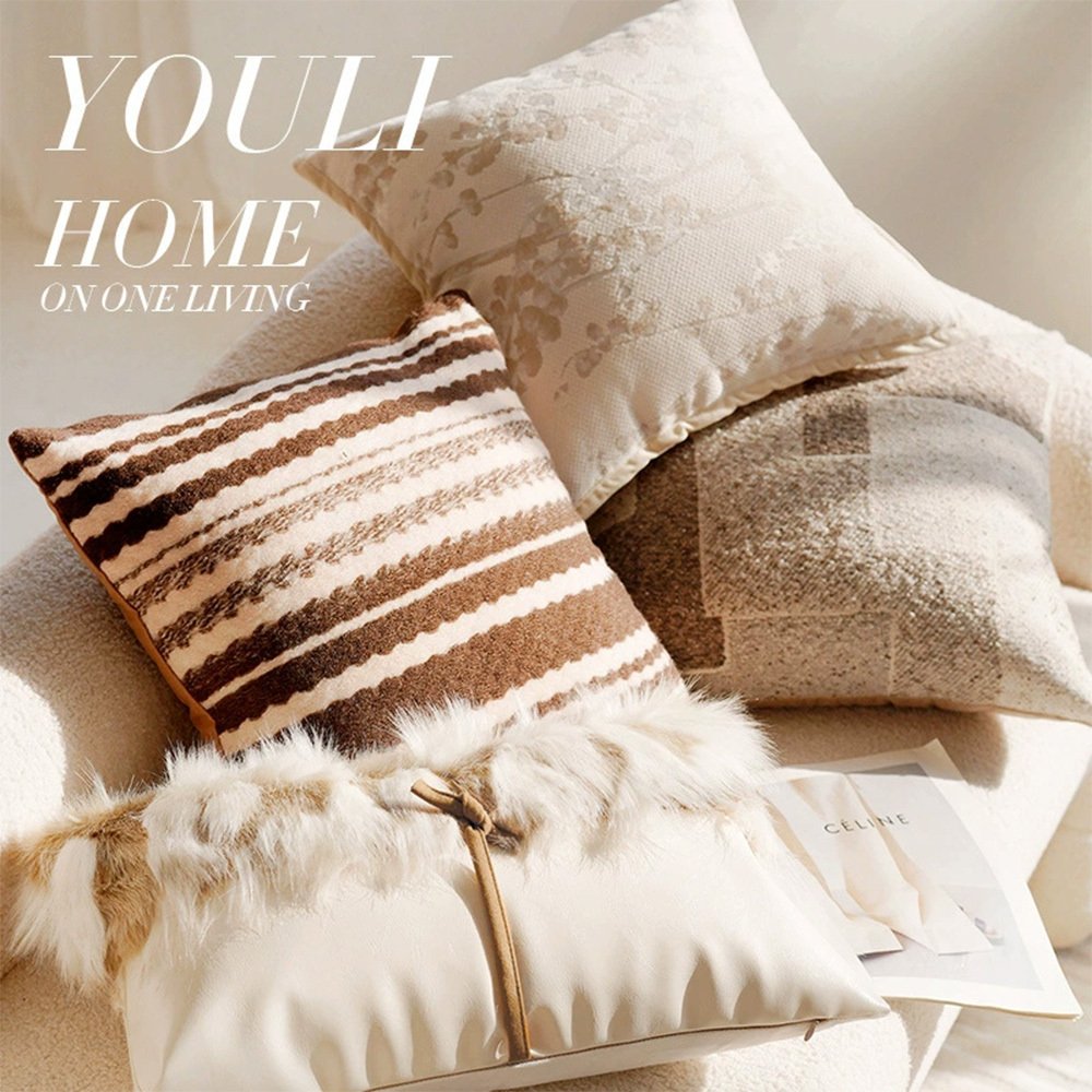 79f75917-7421-47f4-90f2-a40f7172a736.jpg Linen Nordic Style Throw Pillow Covers With Tassel Cushion Cases Caramel Color Pillows Retro Texture Cushion Case Geometric Decorative Pillow Cover For Couch Sofa Bedroom Living Room - Image 1