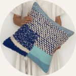 Handwoven Throw Pillow Cover With Tassel Beige Retro - Image 9