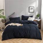 Modern Minimalist Washed Cotton Four-piece Bedding Set - Image 10
