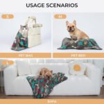 Pet Blanket Dog Cat Pad Warm Blanket Confetti Bone Dog's Paw Blanket - Image 3