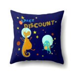 Dinosaur Icon Single-sided Pillow Cover Polyester Throw Pillowcase - Image 2