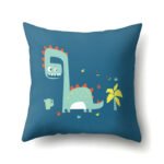 Dinosaur Icon Single-sided Pillow Cover Polyester Throw Pillowcase - Image 7