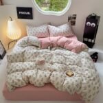 Washed Cotton Printed Four-piece Bedding Set - Image 9