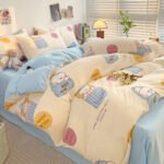 Washed Cotton Four-piece Bedding Set Student Dormitory - Image 5