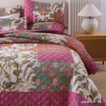 Handcraft Patchwork Quiltedtextiles Cotton Three-piece Bedding Set - Image 2