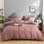 Modern Minimalist Washed Cotton Four-piece Bedding Set - Image 8