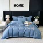 Pure Cotton Long-staple Cotton Solid Color Embroidered Bedding Set - Image 6