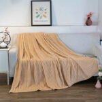 Fleece Blanket Pure Color Coral Fleece Blanket Single Layer Lazy Blanket - Image 10