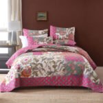Handcraft Patchwork Quiltedtextiles Cotton Three-piece Bedding Set