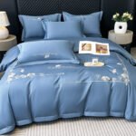 Pure Cotton Long-staple Cotton Solid Color Embroidered Bedding Set