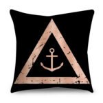 Rose Gold Polyester Pillow Cover Black Gold Element Cushion Throw Pillowcase - Image 4