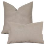 Woven Textured PU Leather Throw Pillow Cover - Image 5