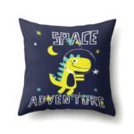Dinosaur Icon Single-sided Pillow Cover Polyester Throw Pillowcase - Image 3