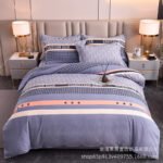 Cotton Brushed Printed Four-piece Bedding Set - Image 6