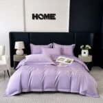 Pure Cotton Long-staple Cotton Solid Color Embroidered Bedding Set - Image 7